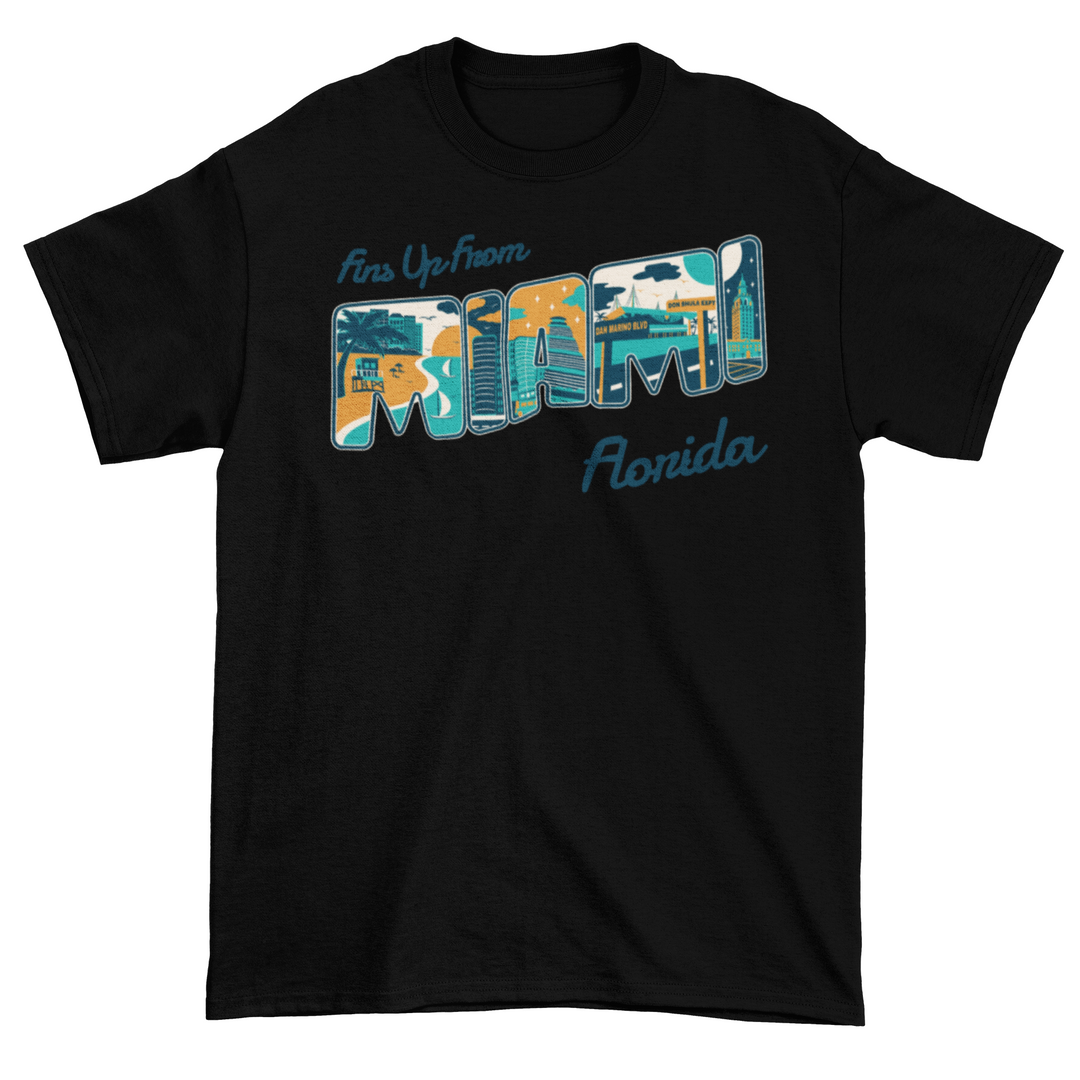 Fins Up From Miami Souvenir T Shirt