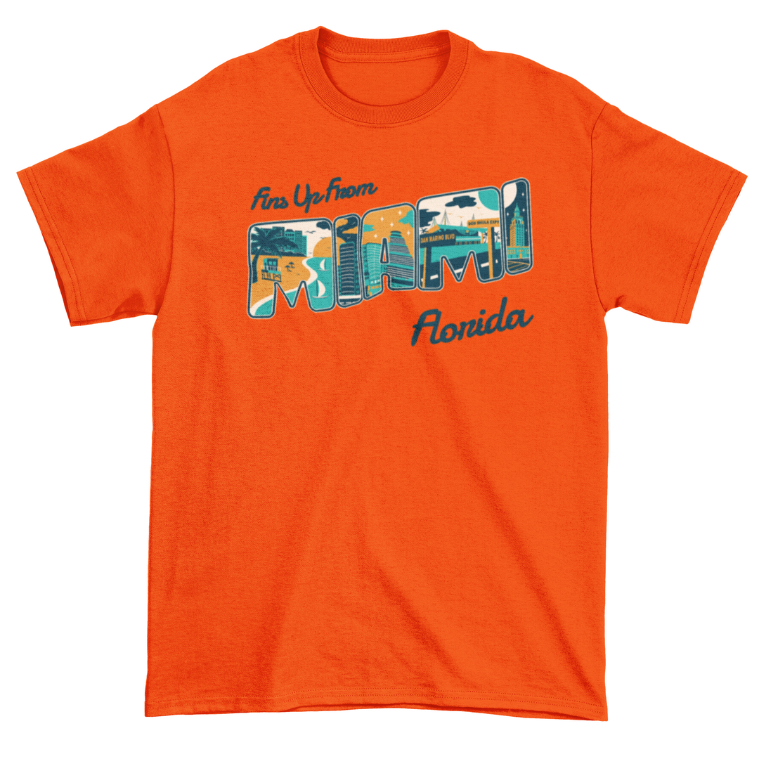 Fins Up From Miami Souvenir T Shirt