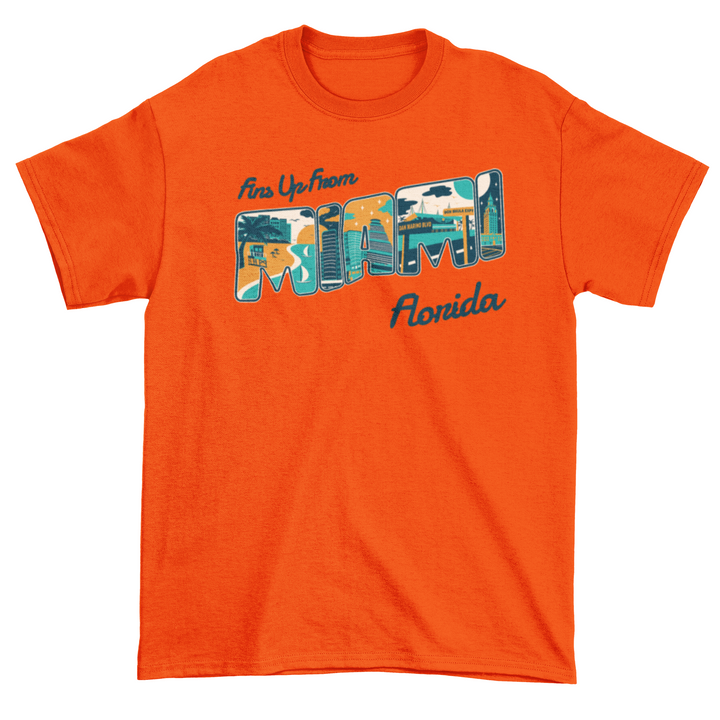 Fins Up From Miami Souvenir T Shirt