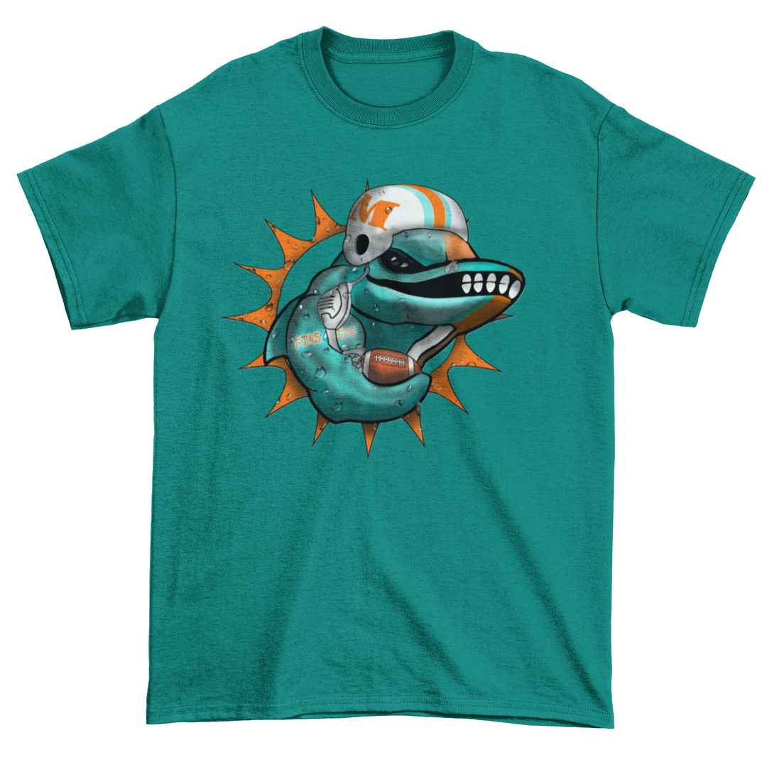Mean Fighting Fins Dolphin T-shirt