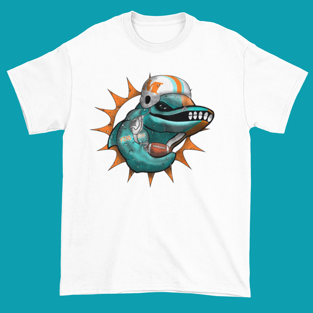Mean Fighting Fins Dolphin T-shirt