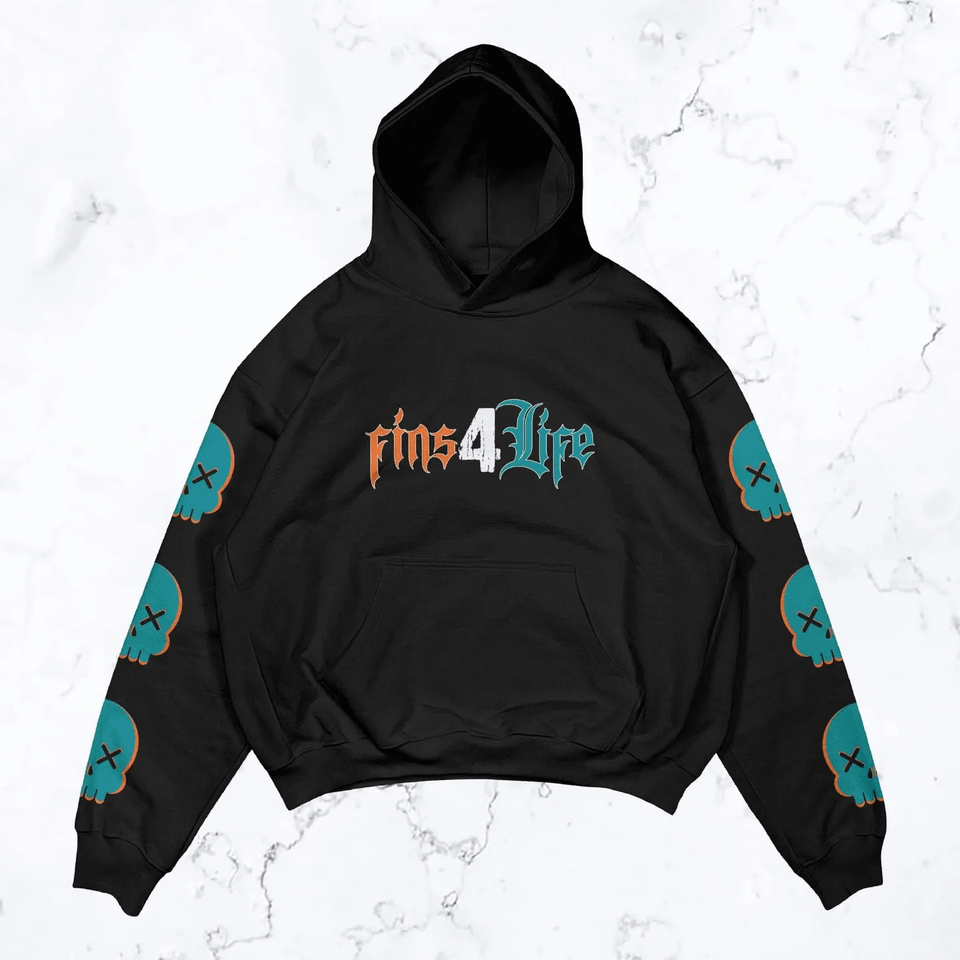 3D Puff Skull Embroidery Hoodies