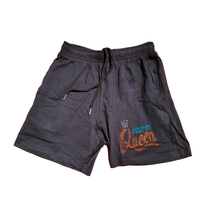 Dolfan Queen Rhinestone Shorts Set – Bold Miami Style Meets Everyday Comfort