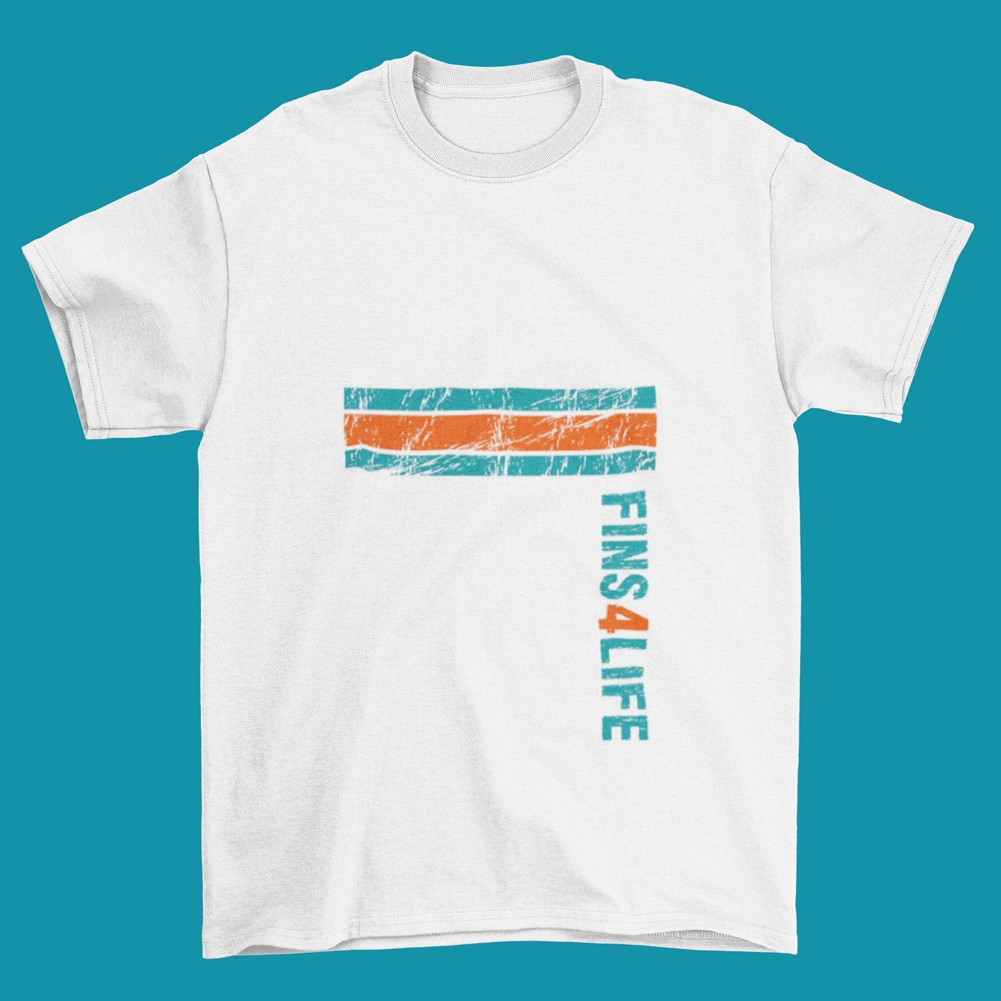 Miami Fins4Life Throwback Stripe Edition T-shirt