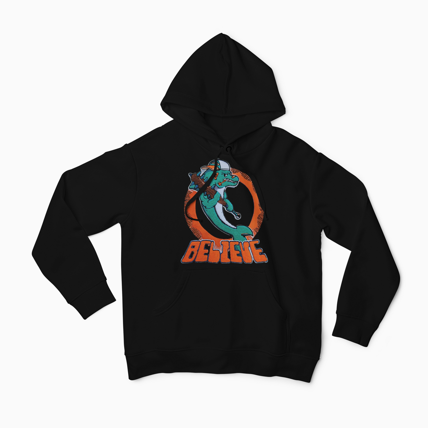 Fins Brawler Big 10'' Chenille Patch Embroidery Hoodies