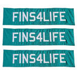 Fins4Life Stitched white letter name replacement