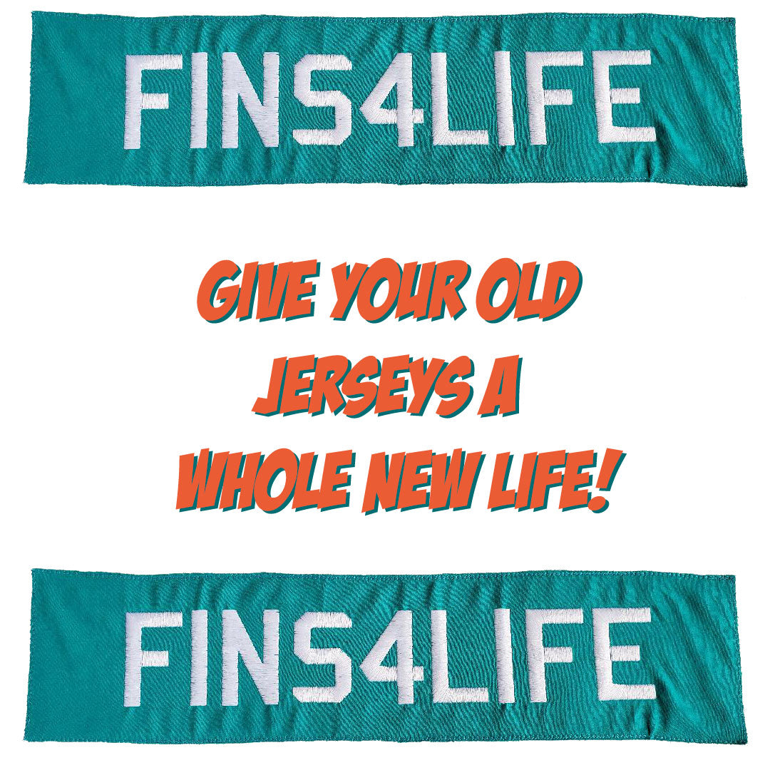 Fins4Life Stitched white letter name replacement