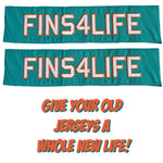 Fins4Life Stitched two colors letter name plate